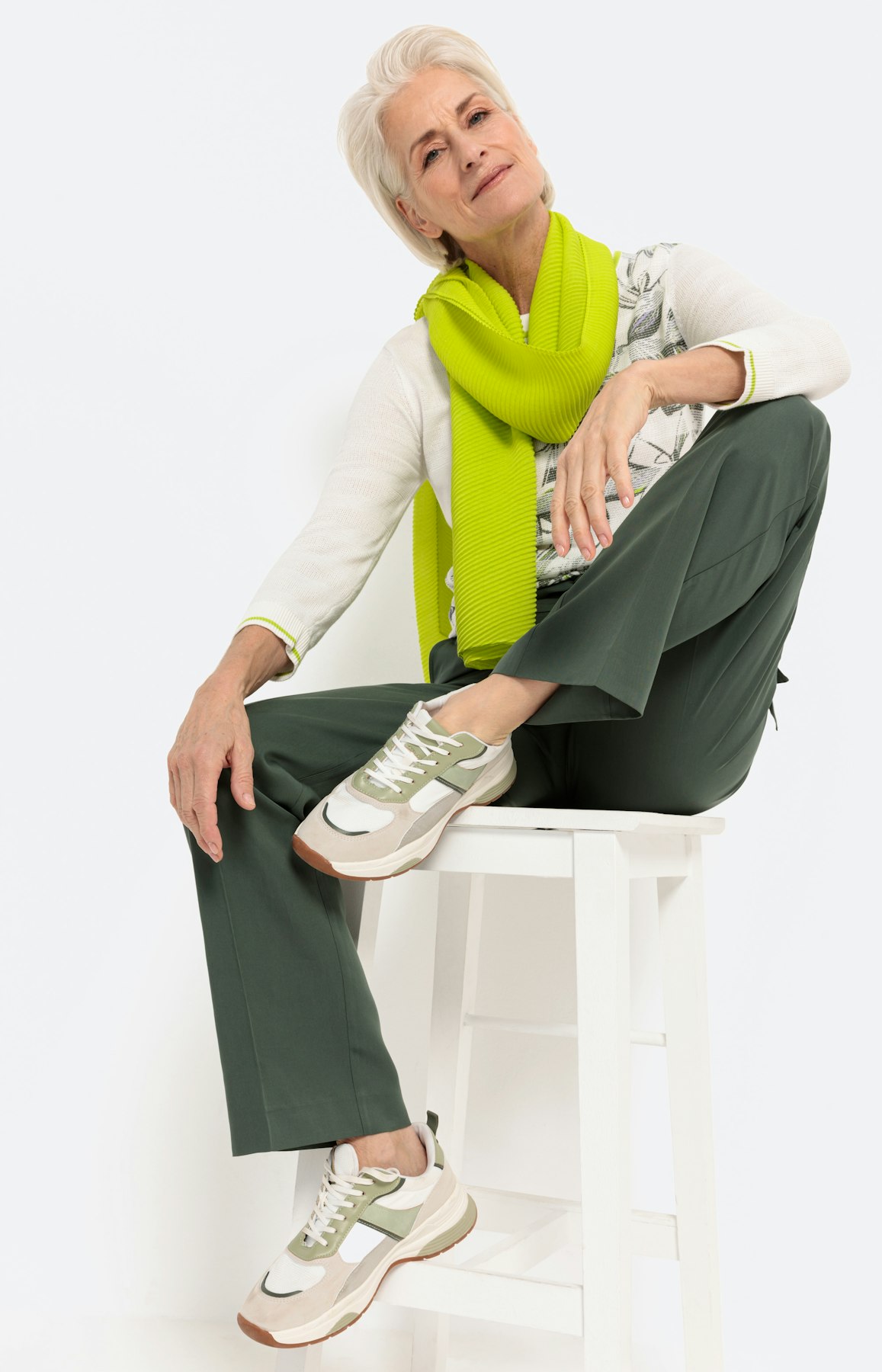 Lyocell marlene-broek, khaki