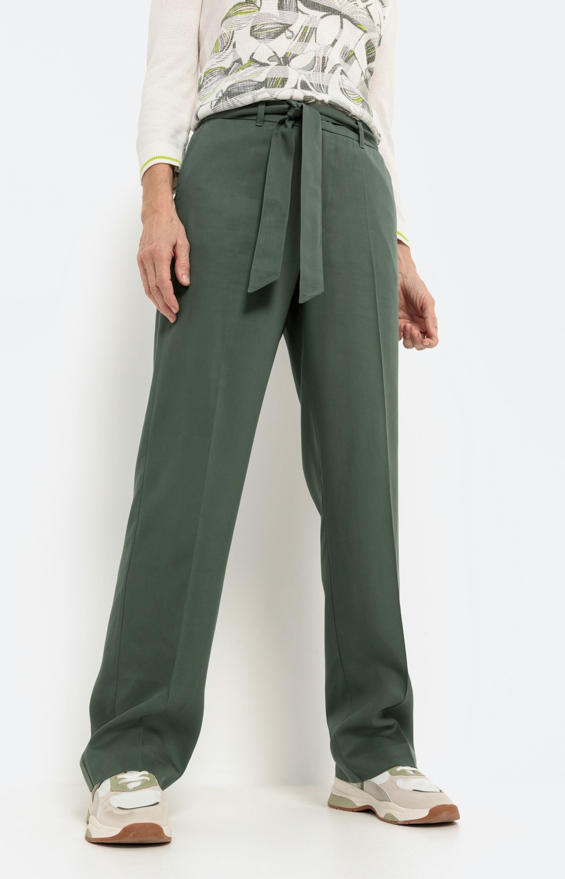 Lyocell marlene-broek, khaki
