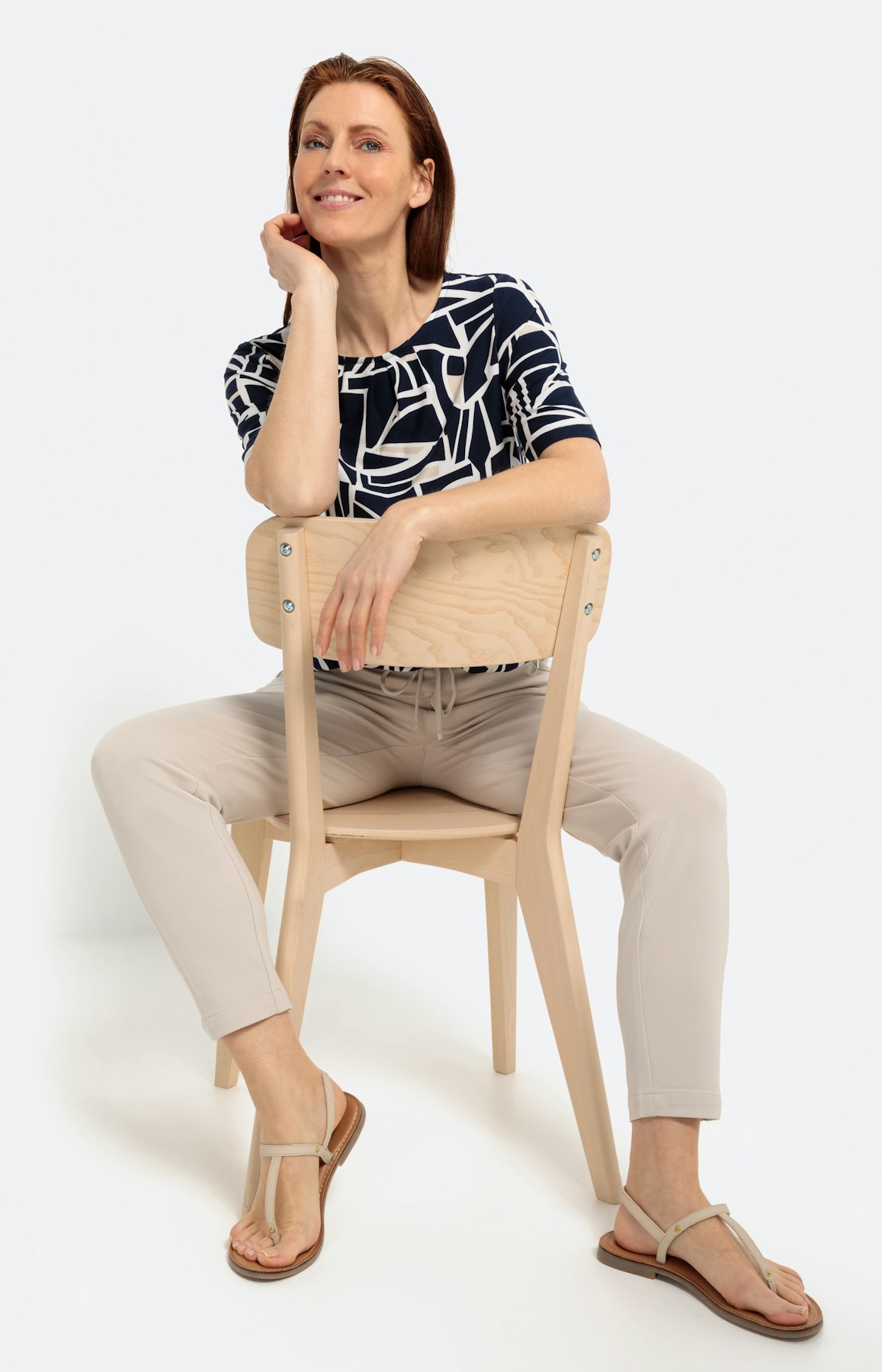 Shirt met korte mouwen en all-over print