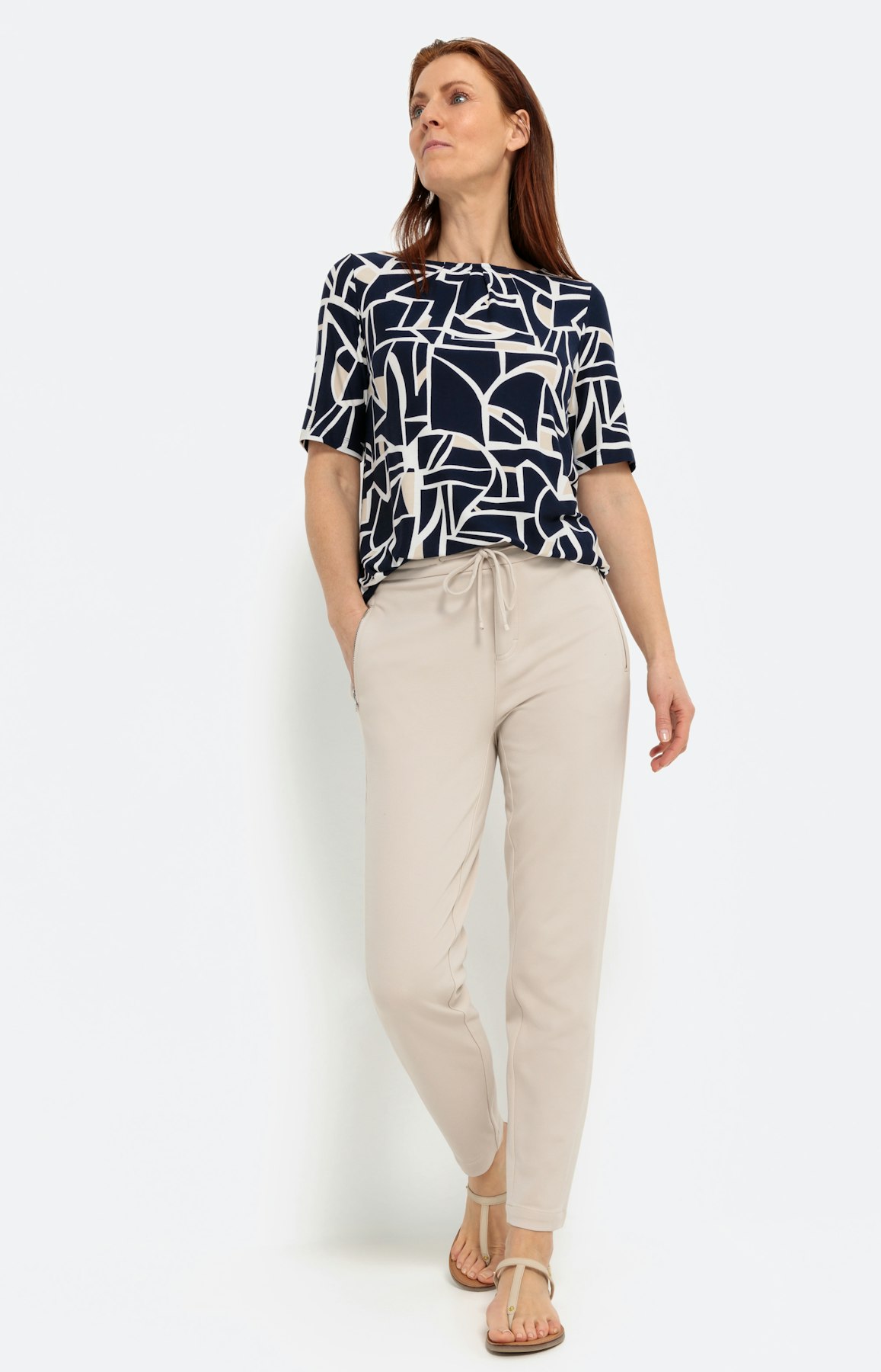 Shirt met korte mouwen en all-over print