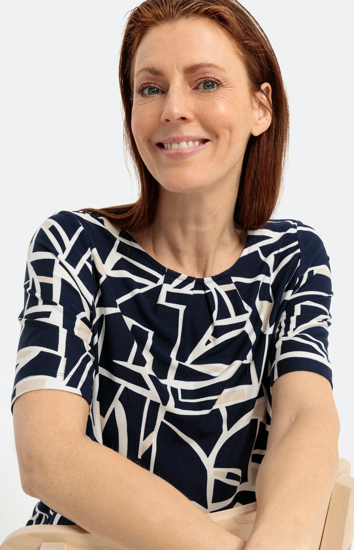 Shirt met korte mouwen en all-over print