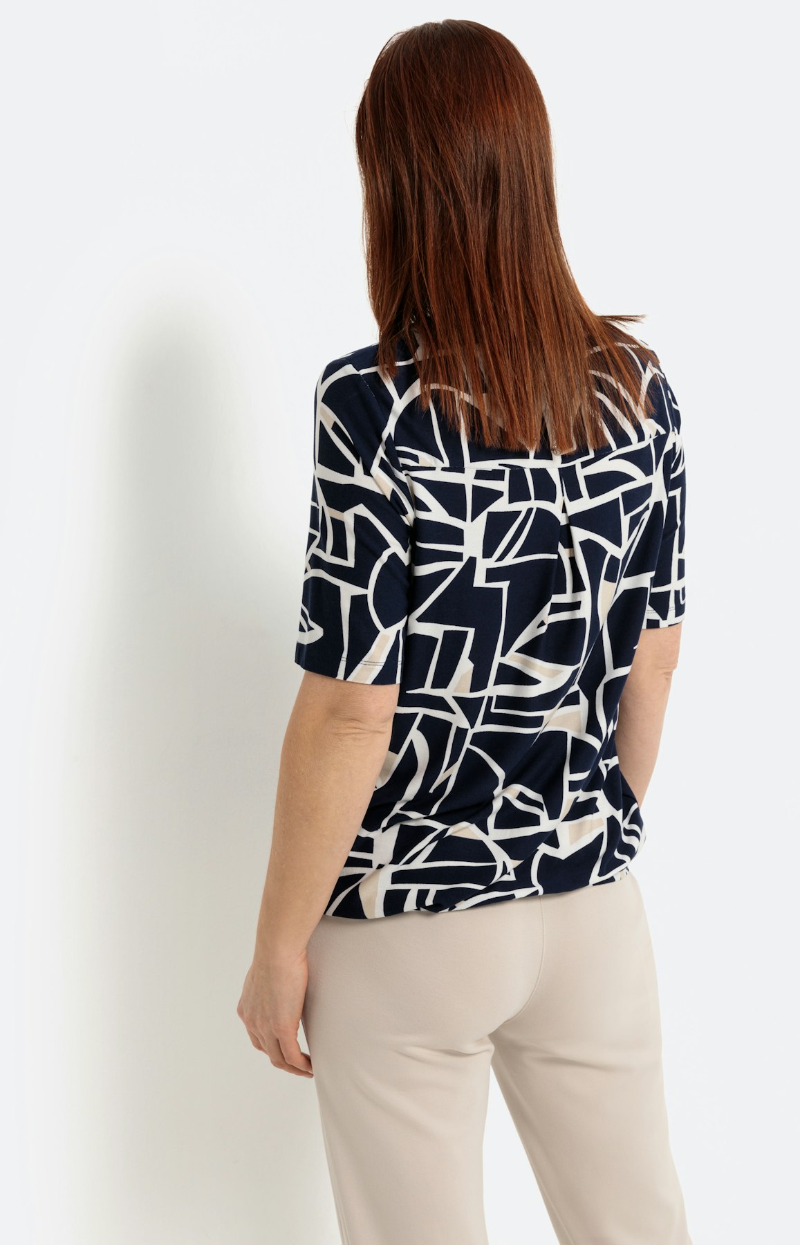 Shirt met korte mouwen en all-over print