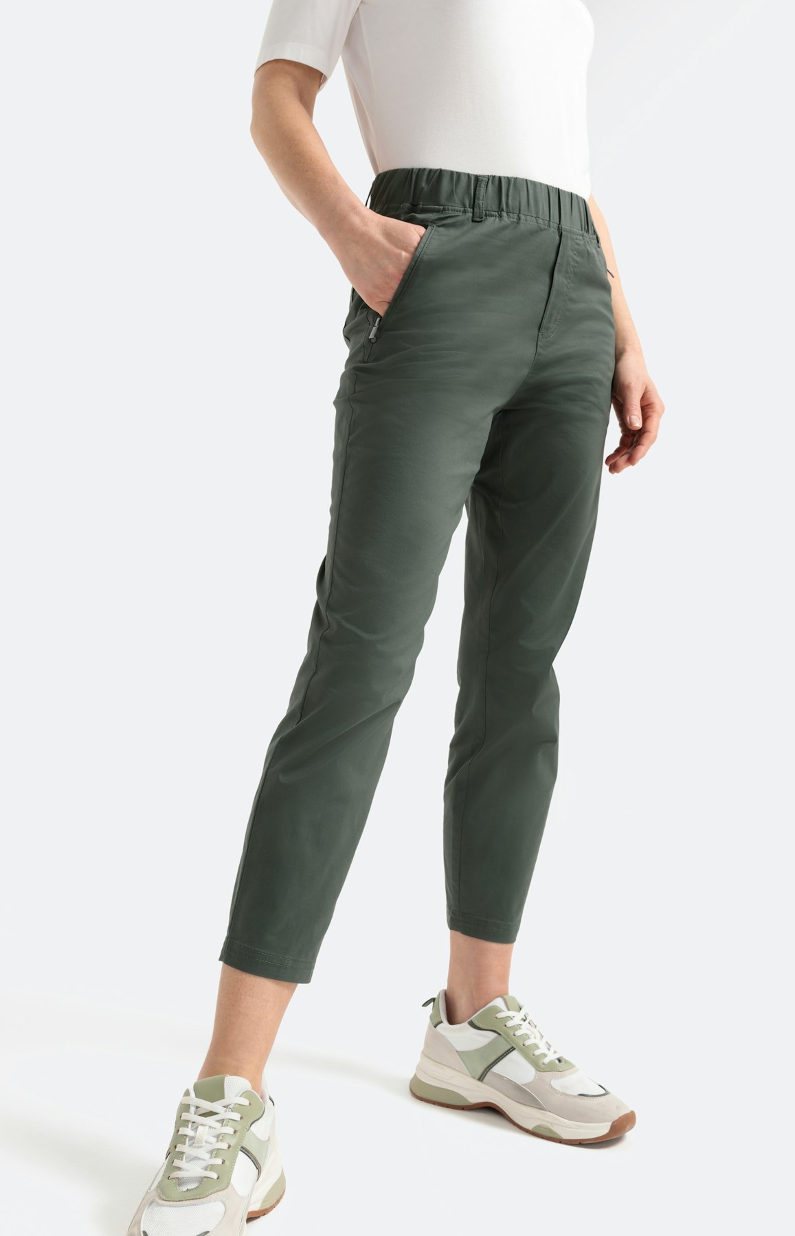 Broek van twill, olive