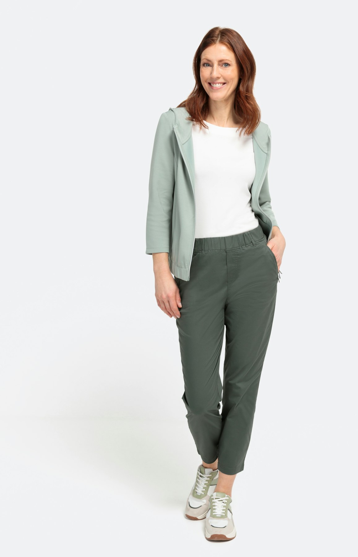 Broek van twill, olive