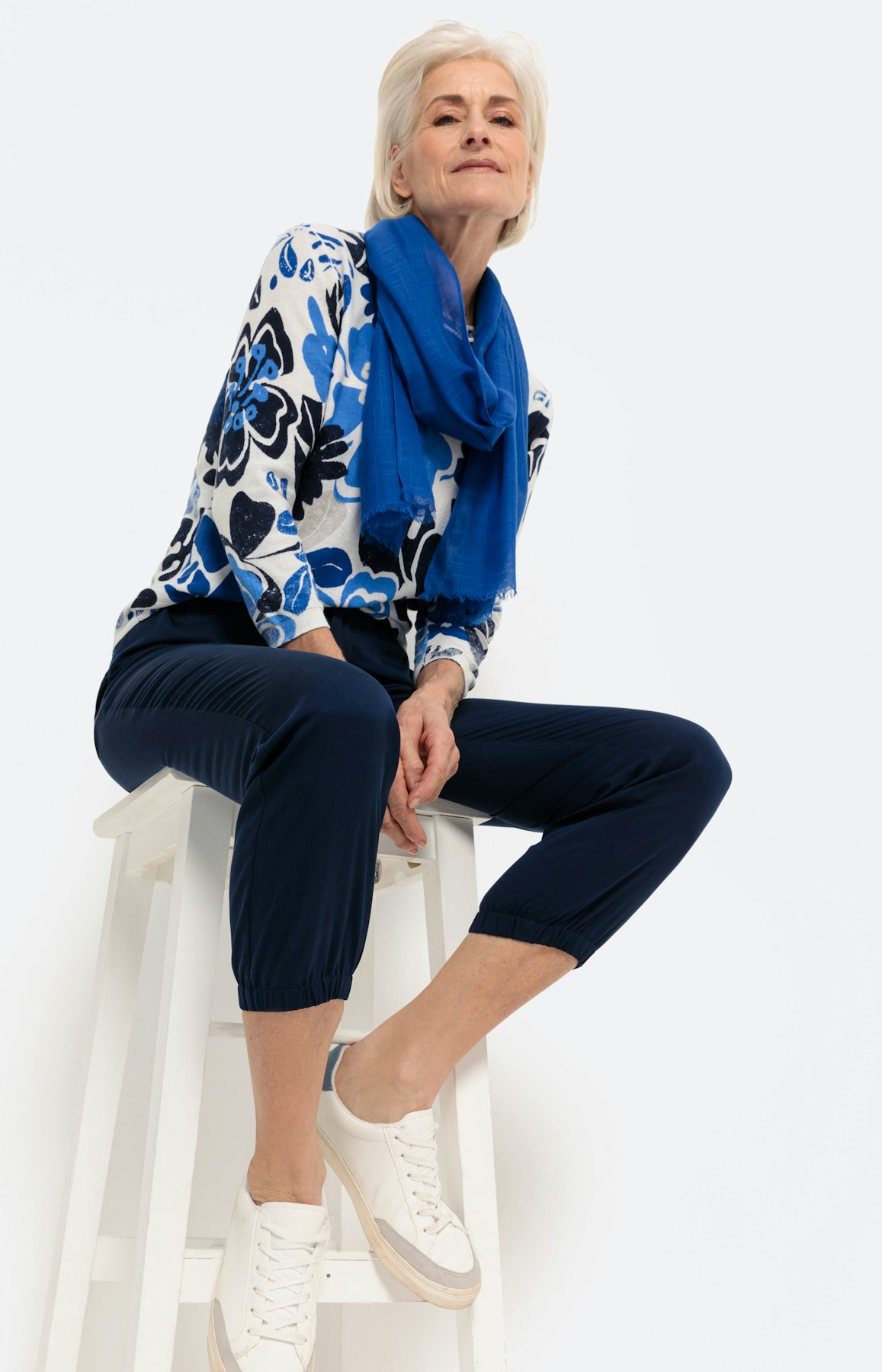 Lichte lyocell broek, blauw
