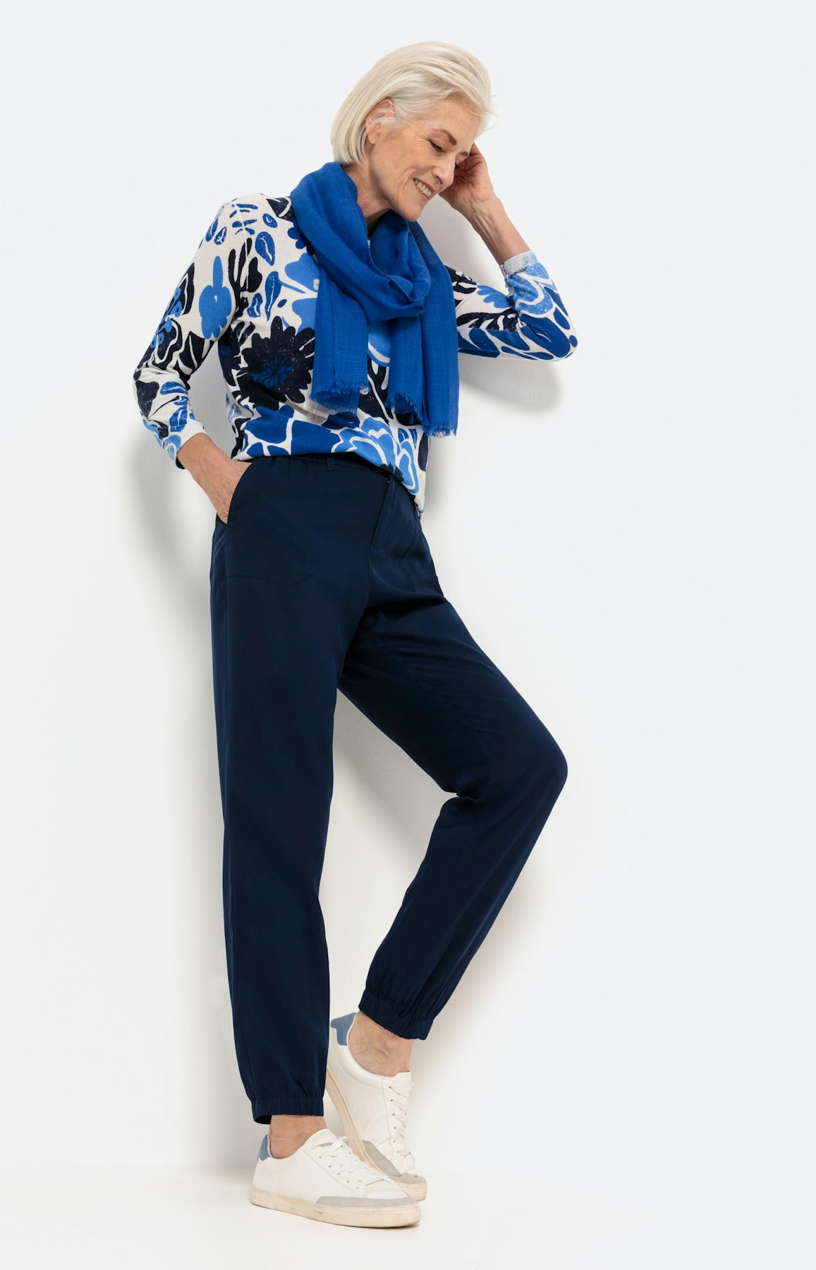Lichte lyocell broek, blauw