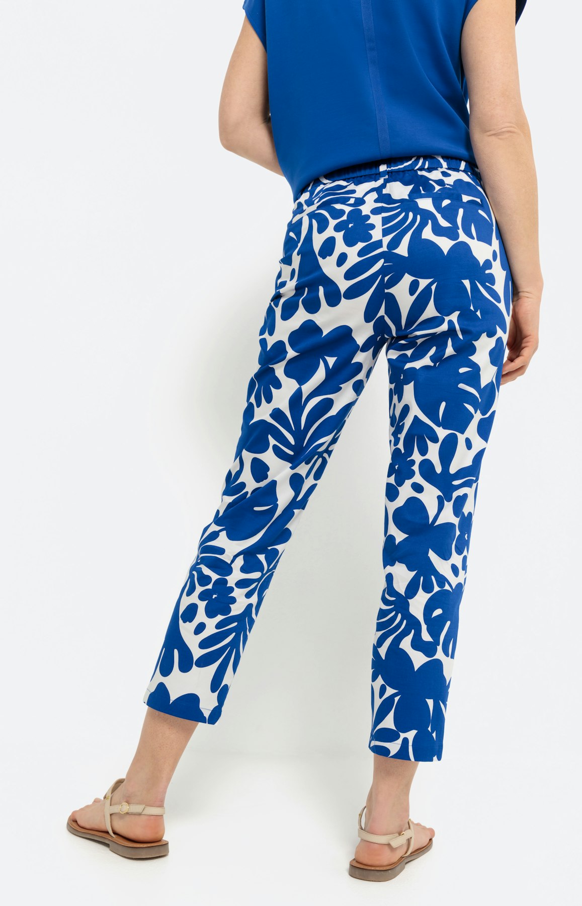 Verkorte broek van katoen-satijn