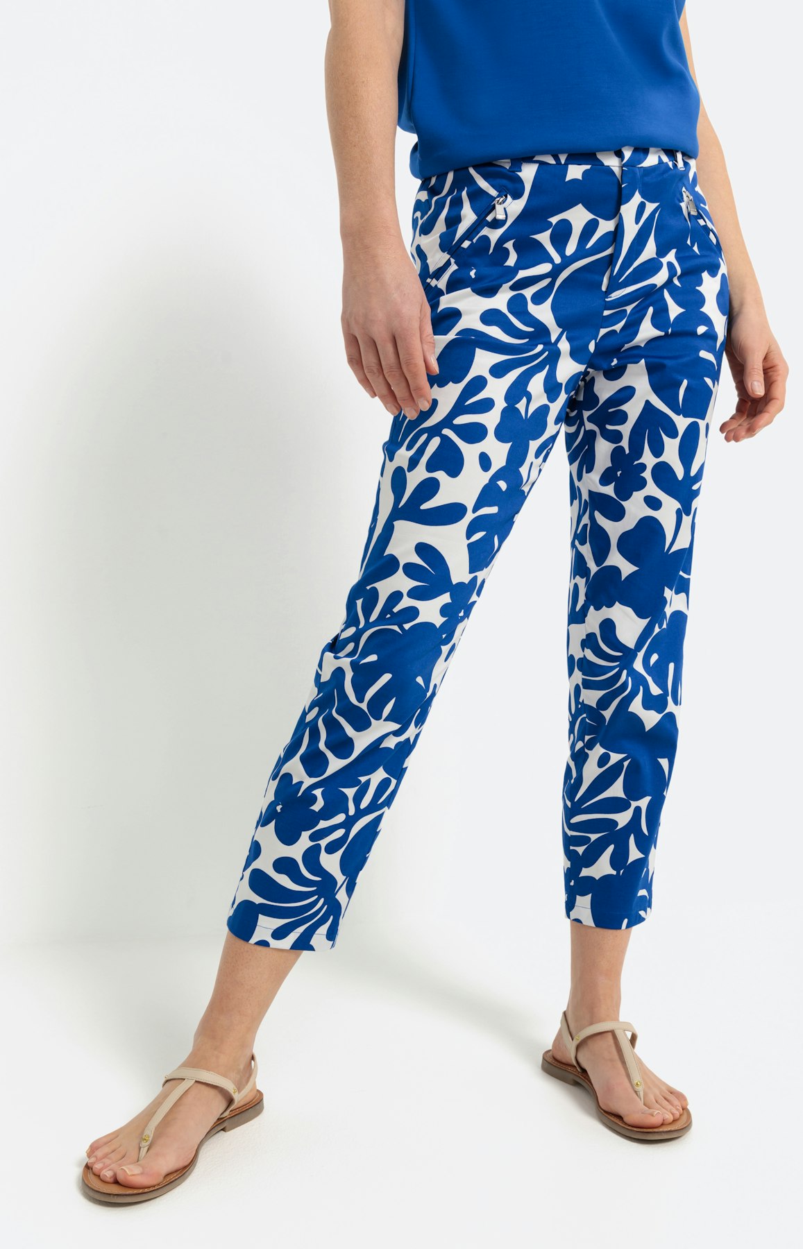 Verkorte broek van katoen-satijn