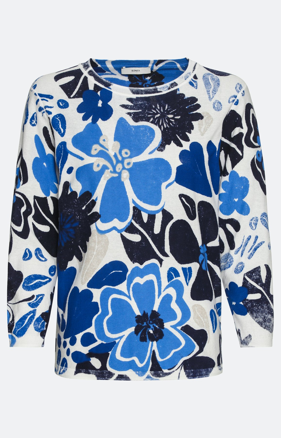 Pullover mit 3/4-Ärmel und Print