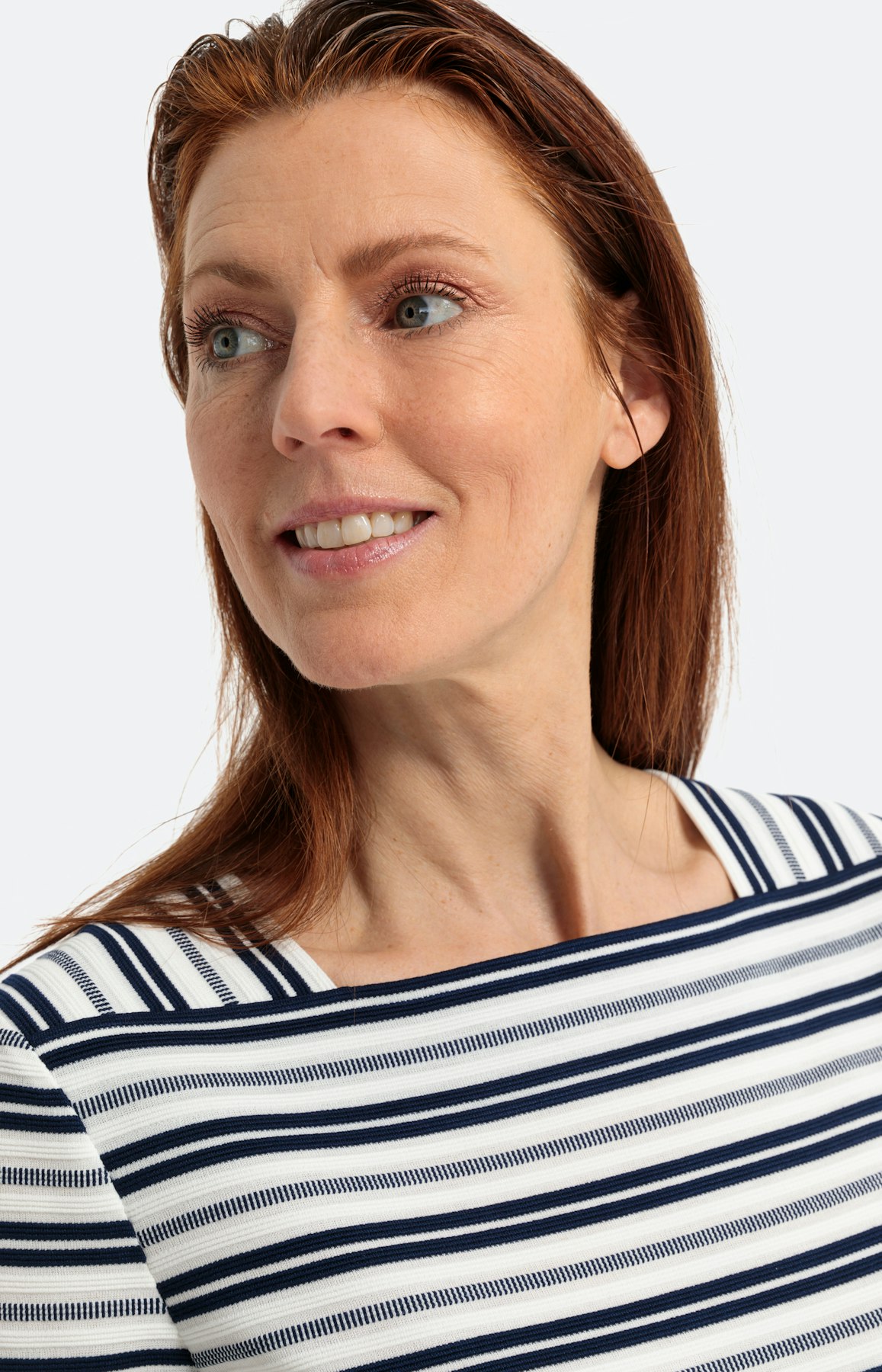 Gestreept shirt met korte mouwen