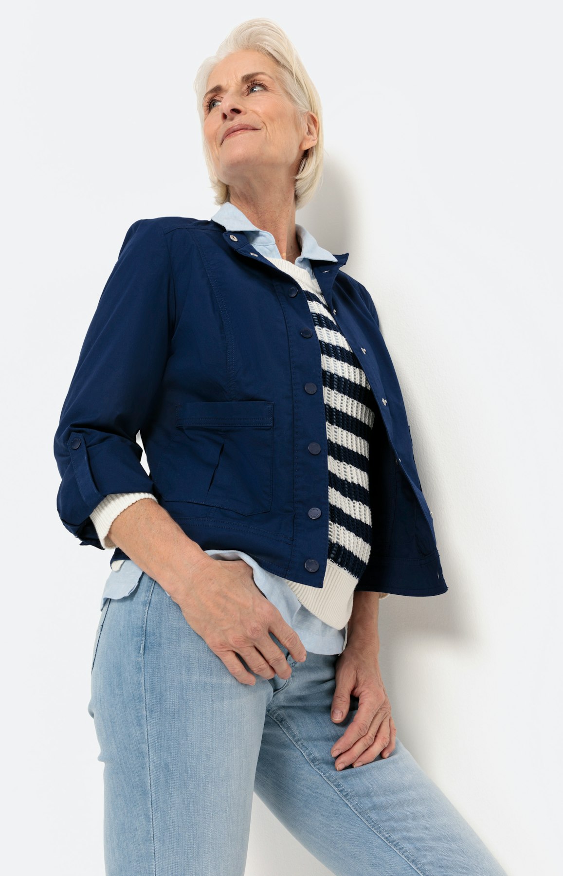 Papertouc blazer, blauw