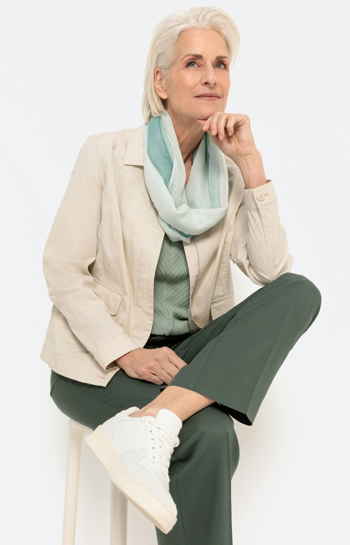 Papertouch-blazer met kraag