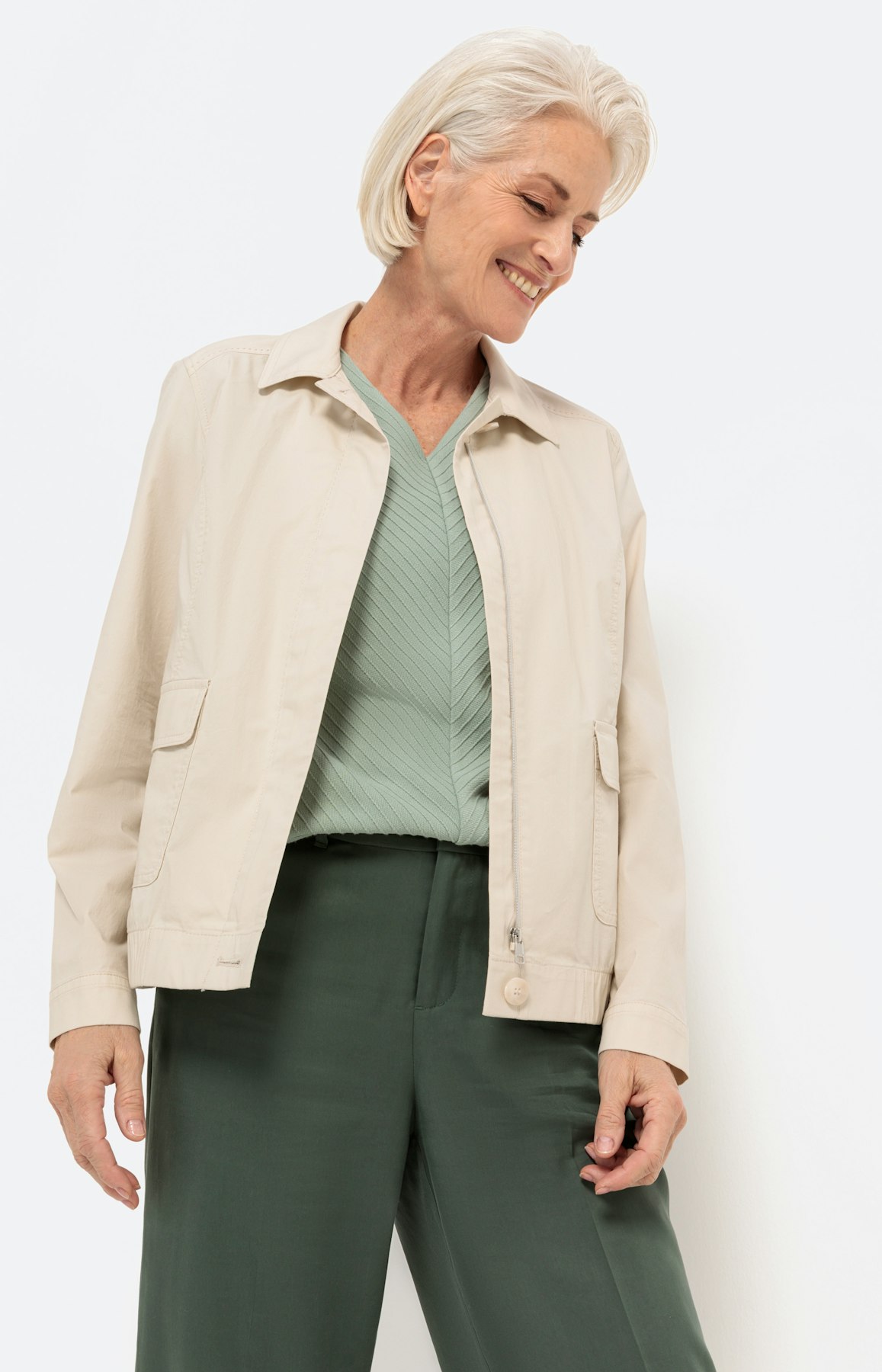 Papertouch-blazer met kraag