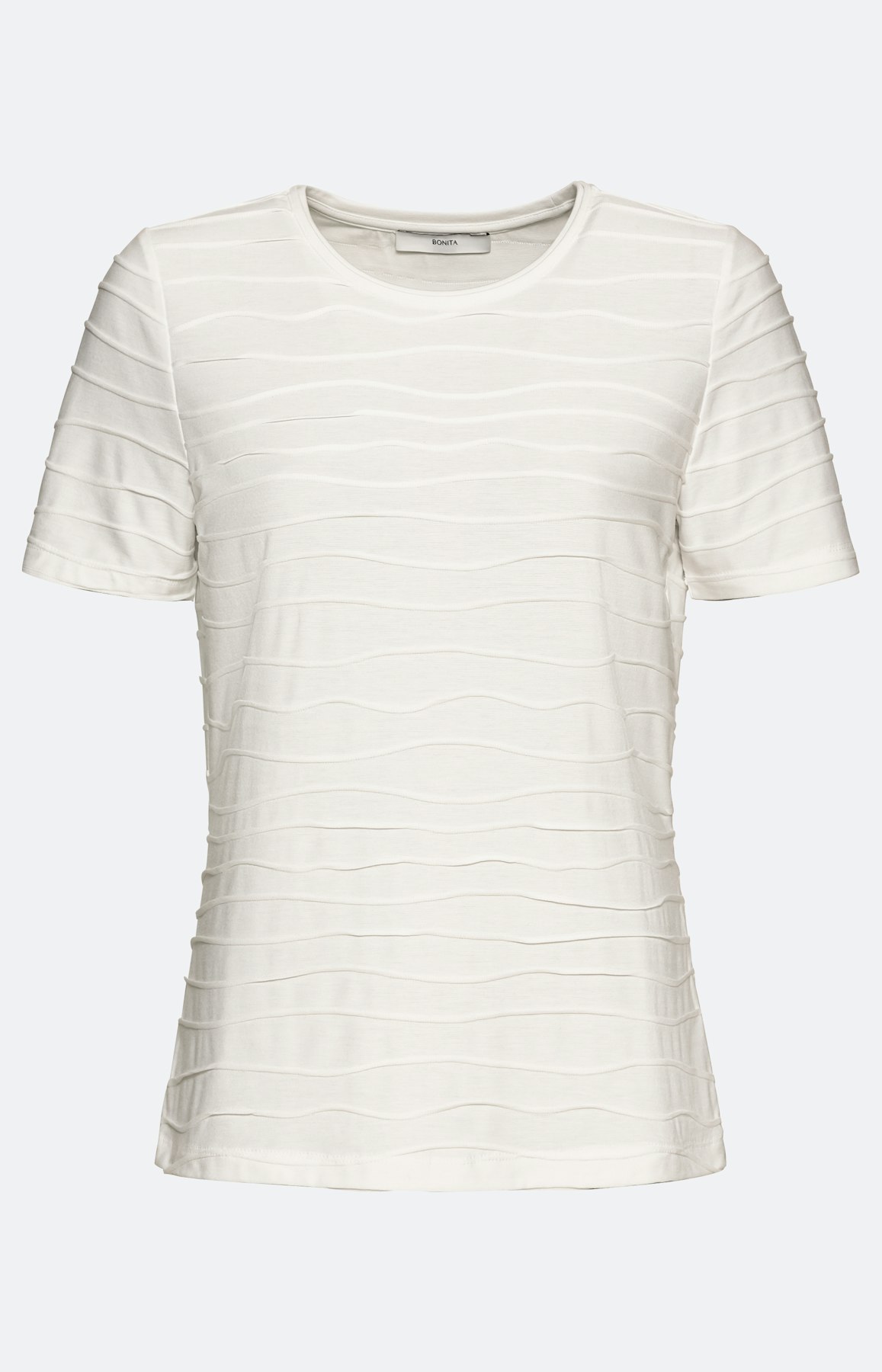 Basic T-Shirt "Welle" 1/2 Arm, weiß