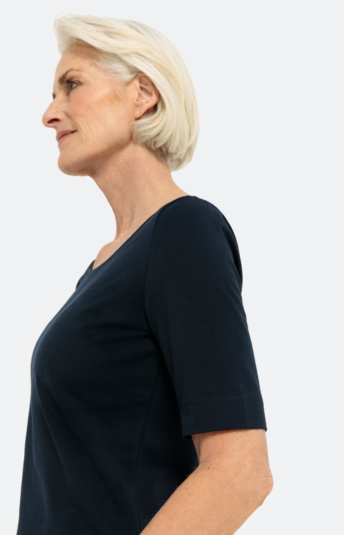 Basic T-shirt bio cotton, blauw