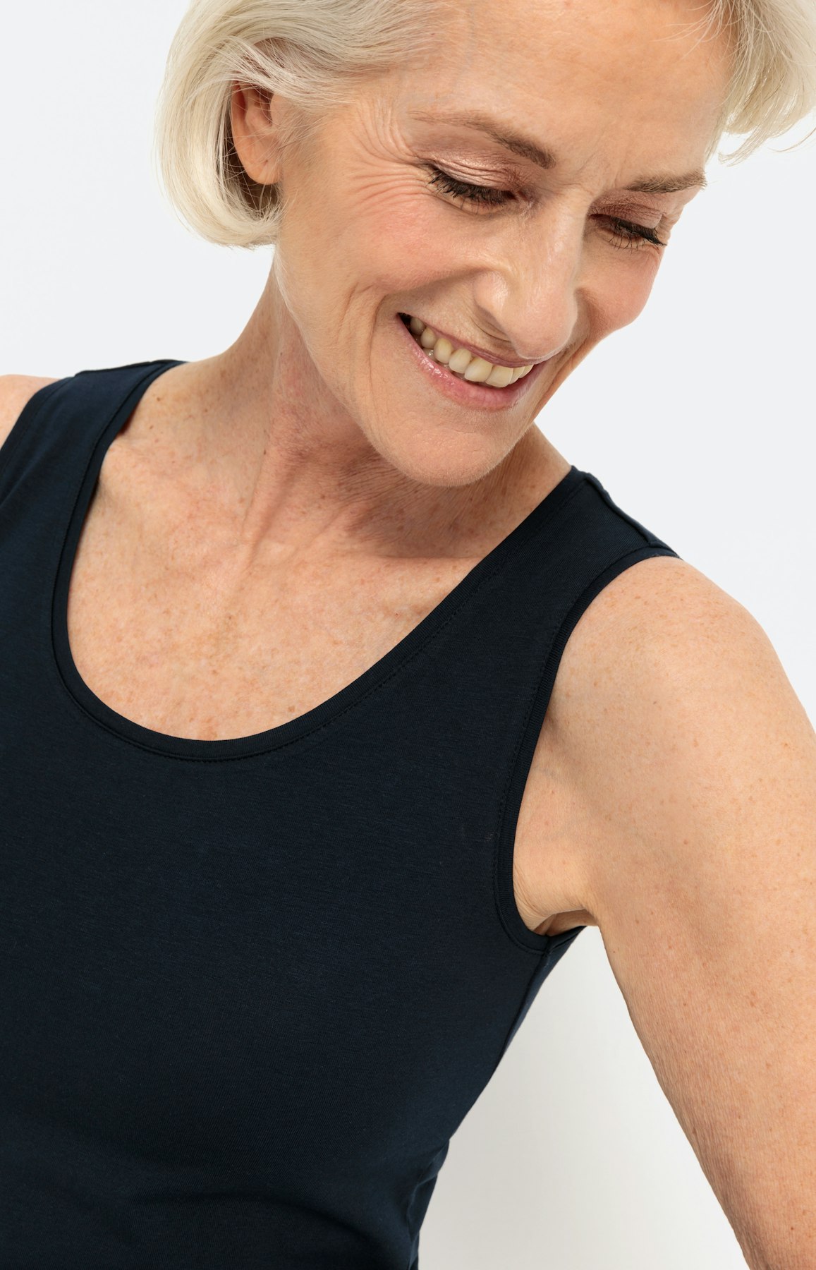 Basic Bio Baumwoll- Top, tintenblau