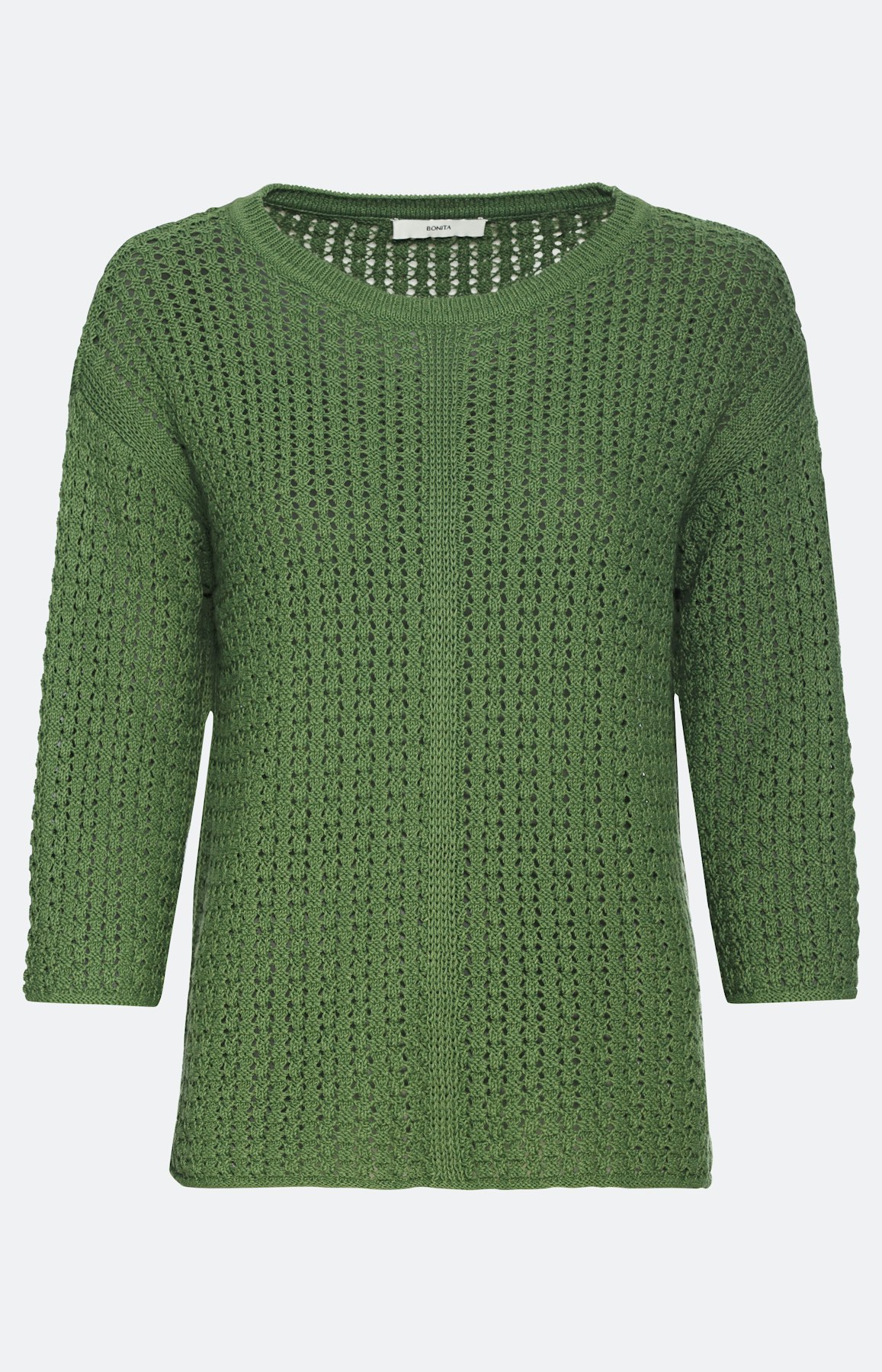 Gestructureerde trui met 3/4-mouwen