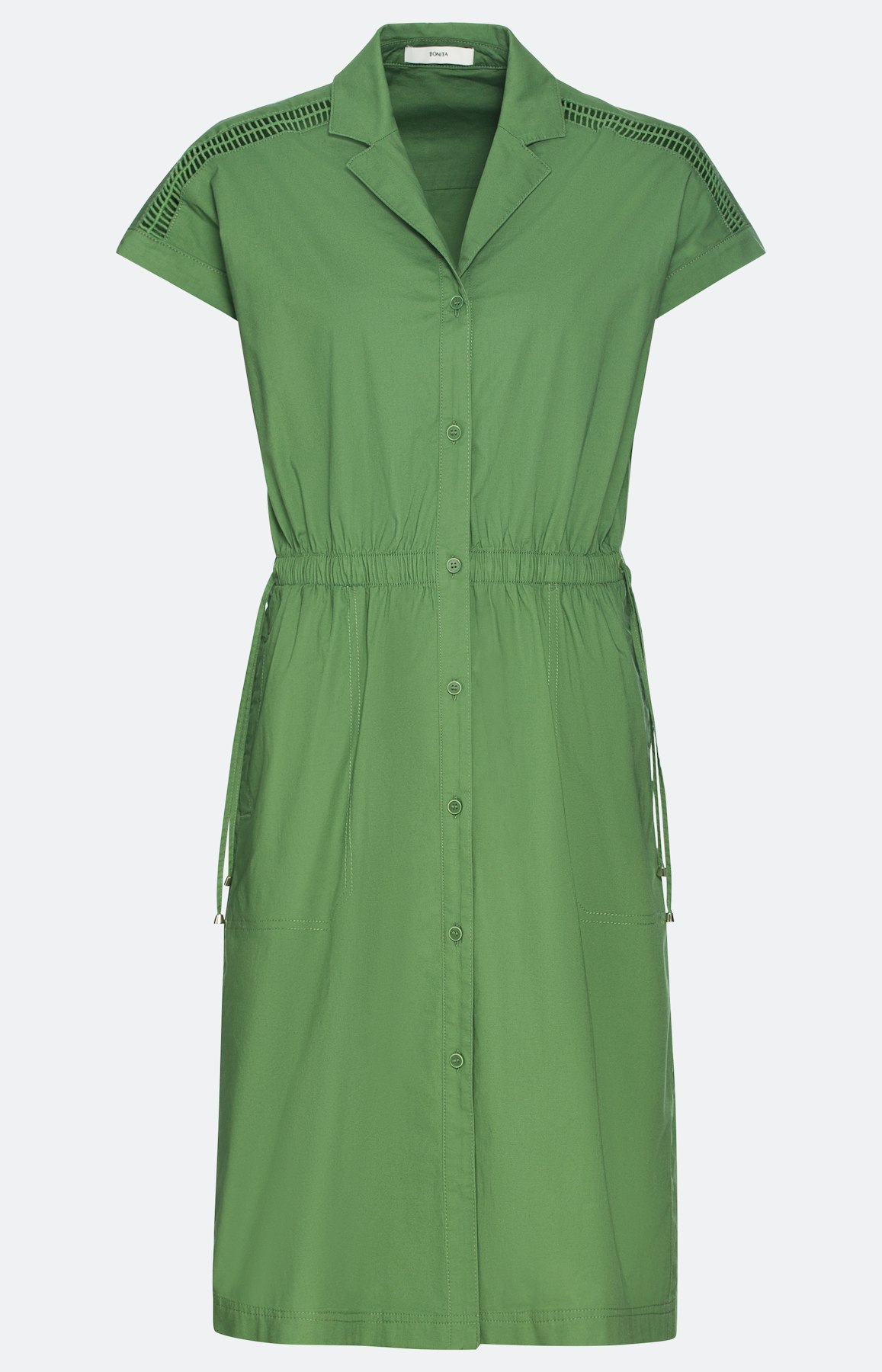 Papertouch-jurk in blousestijl, groen