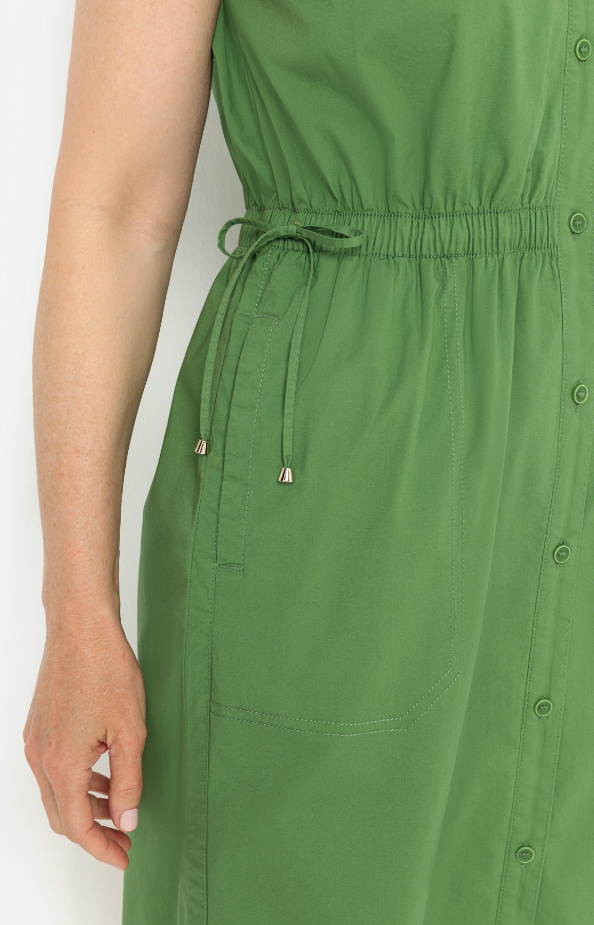 Papertouch-jurk in blousestijl, groen