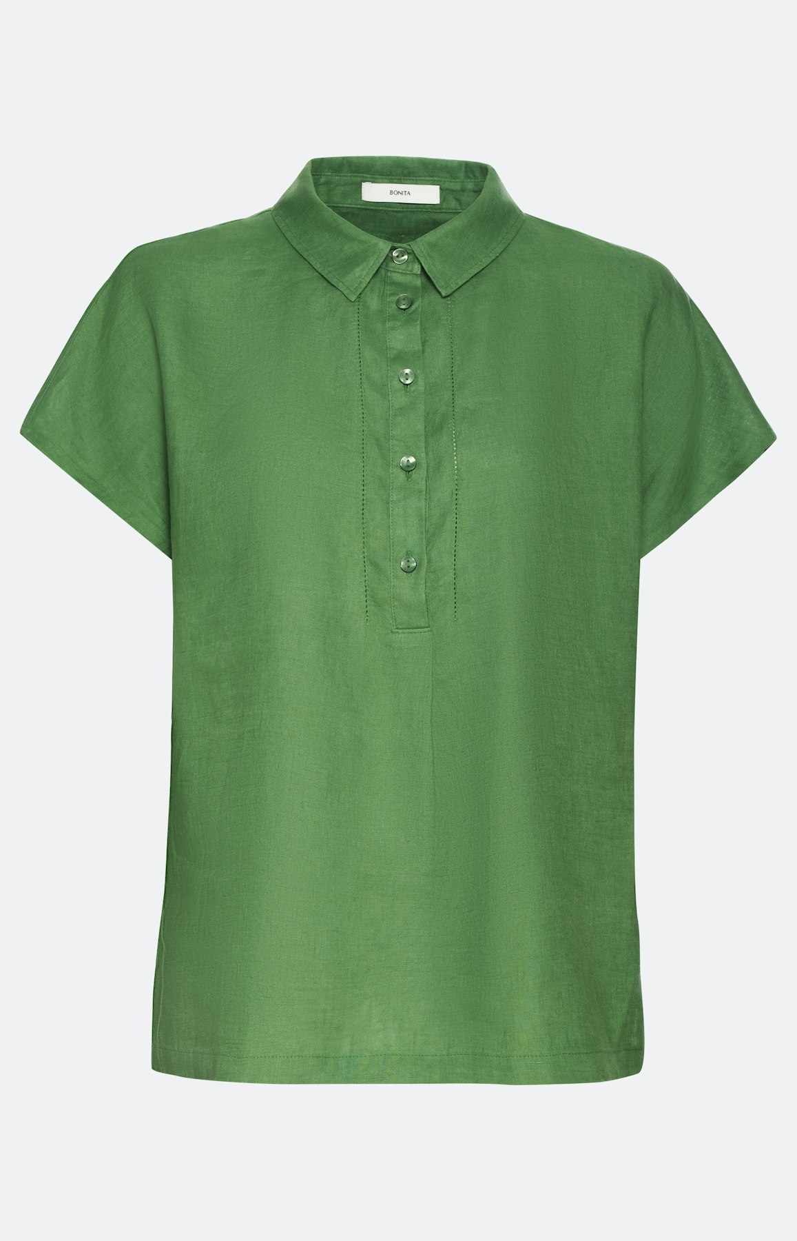 Linnen blouse met korte mouwen