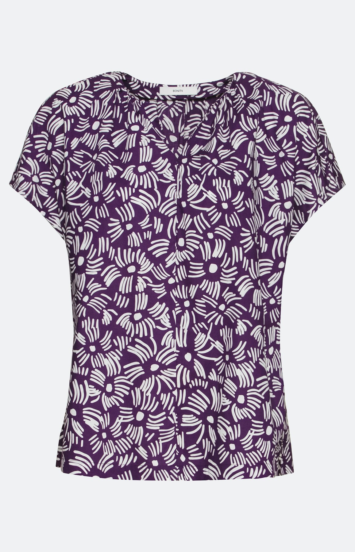 Kurzärmlige Bluse mit All Over-Print