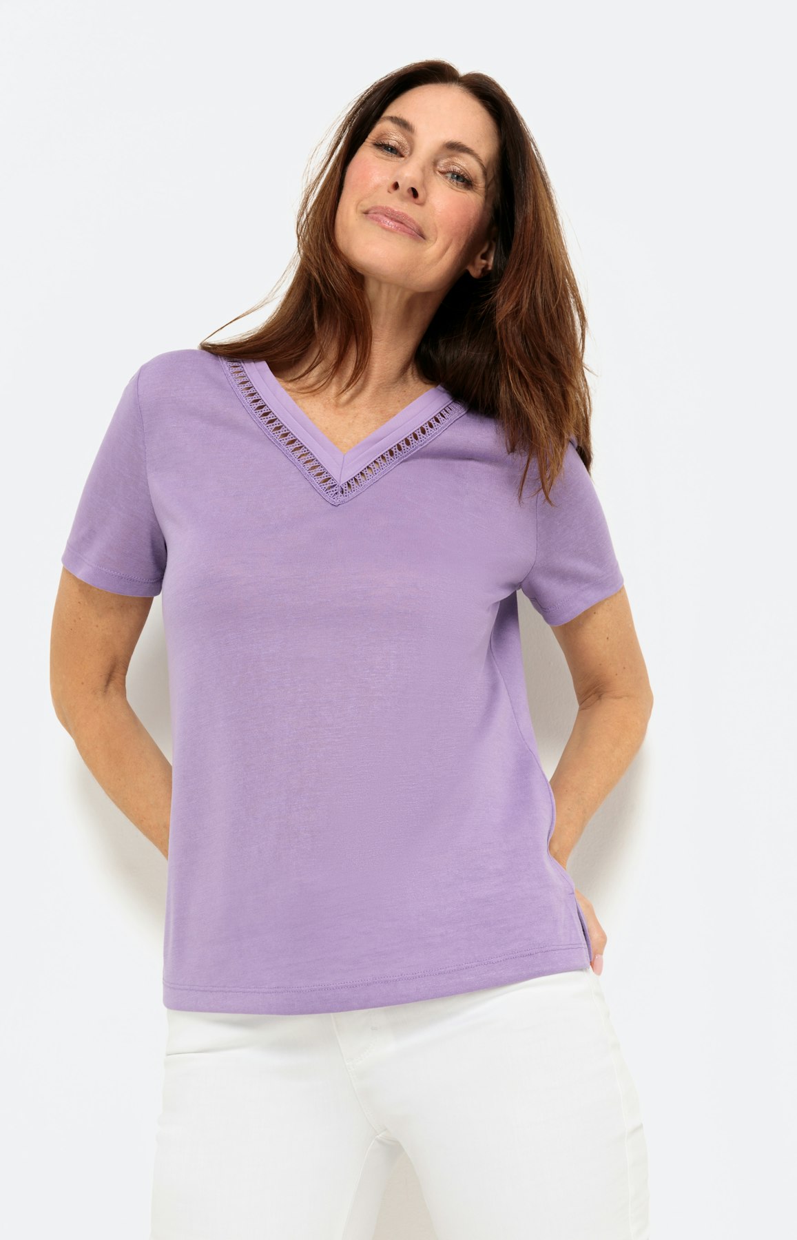 Soepel shirt met korte mouwen