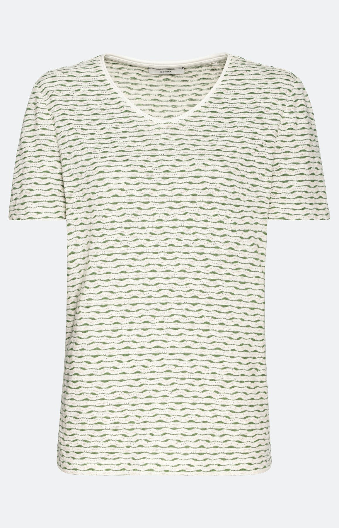 T-shirt met korte mouw en golfstructuur