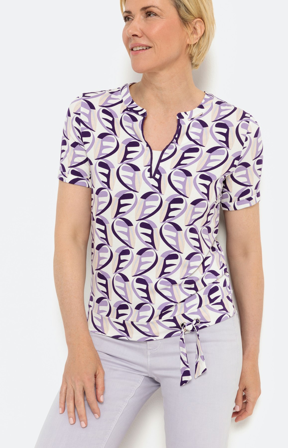 Gemustertes Shirt mit kurzem Arm