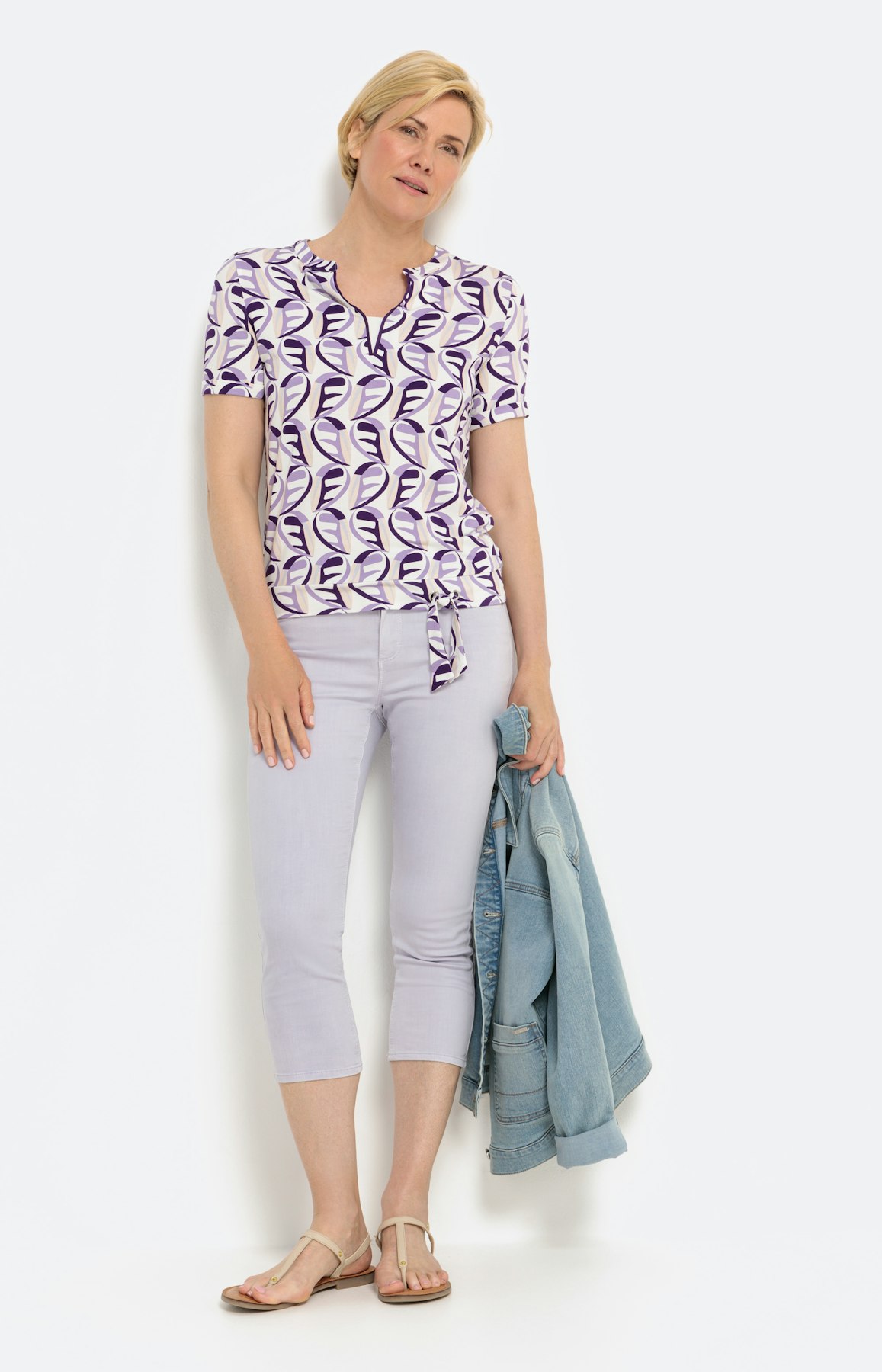 Gemustertes Shirt mit kurzem Arm