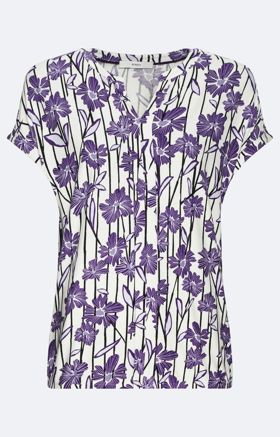 Shirt met korte mouwen en all-over print