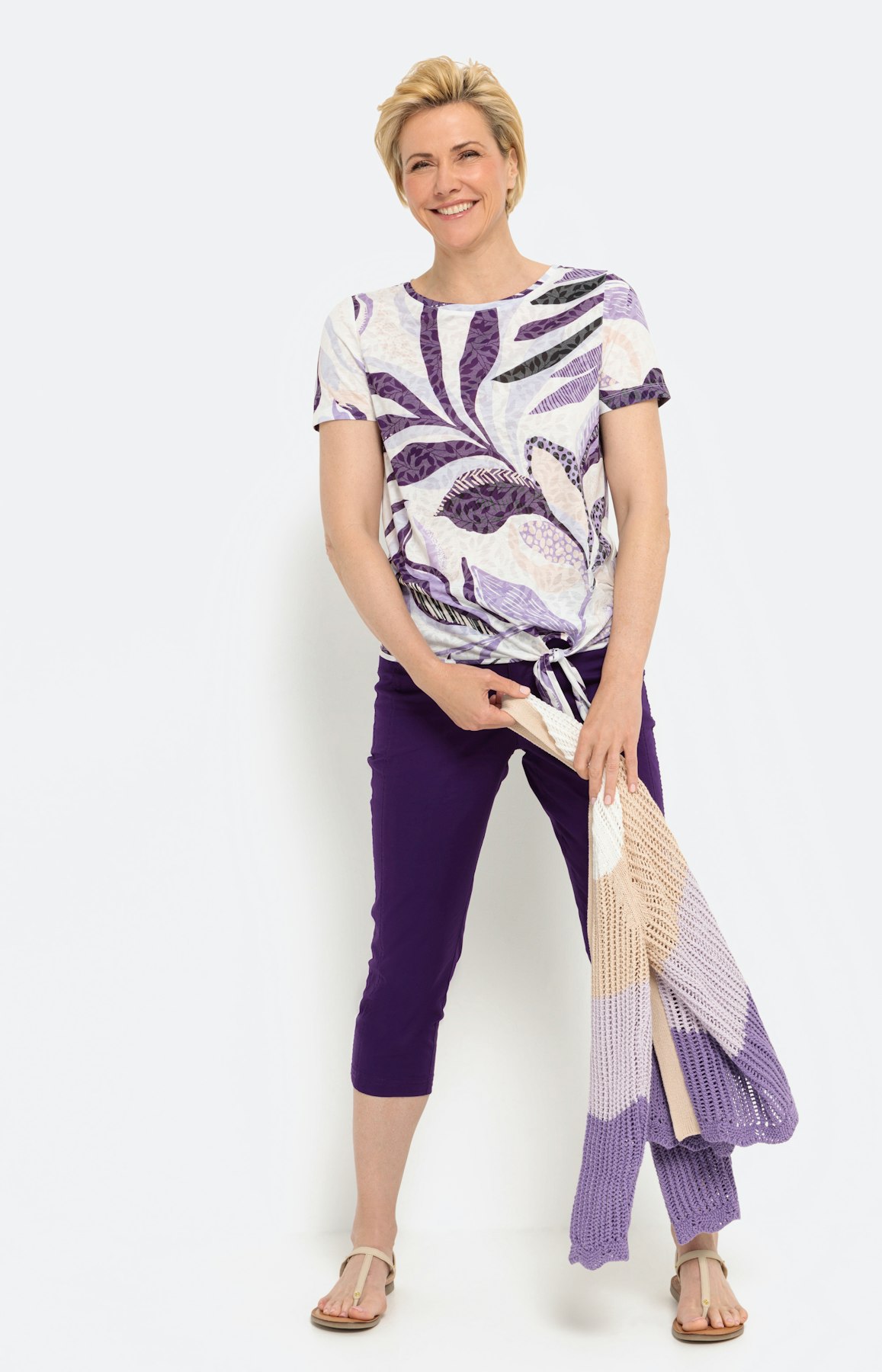 T-shirt met korte mouw en burnout-effect