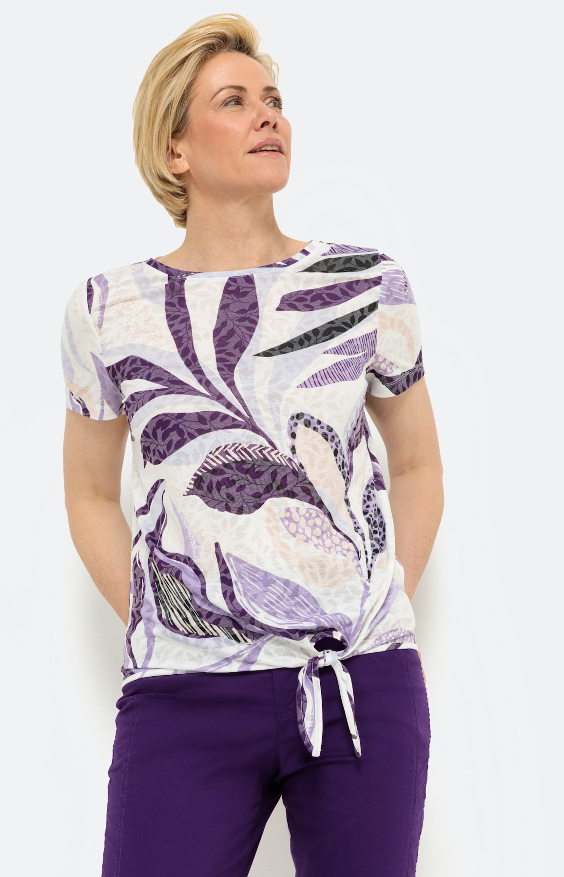 T-shirt met korte mouw en burnout-effect