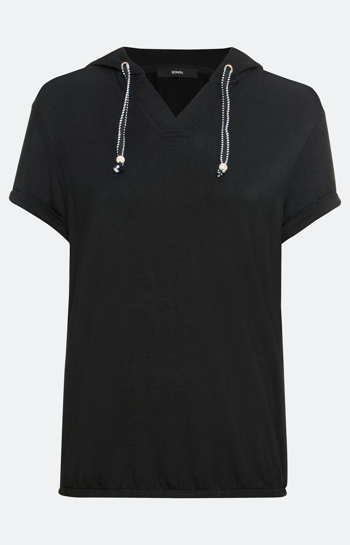 T-shirt met capuchon en korte mouwen