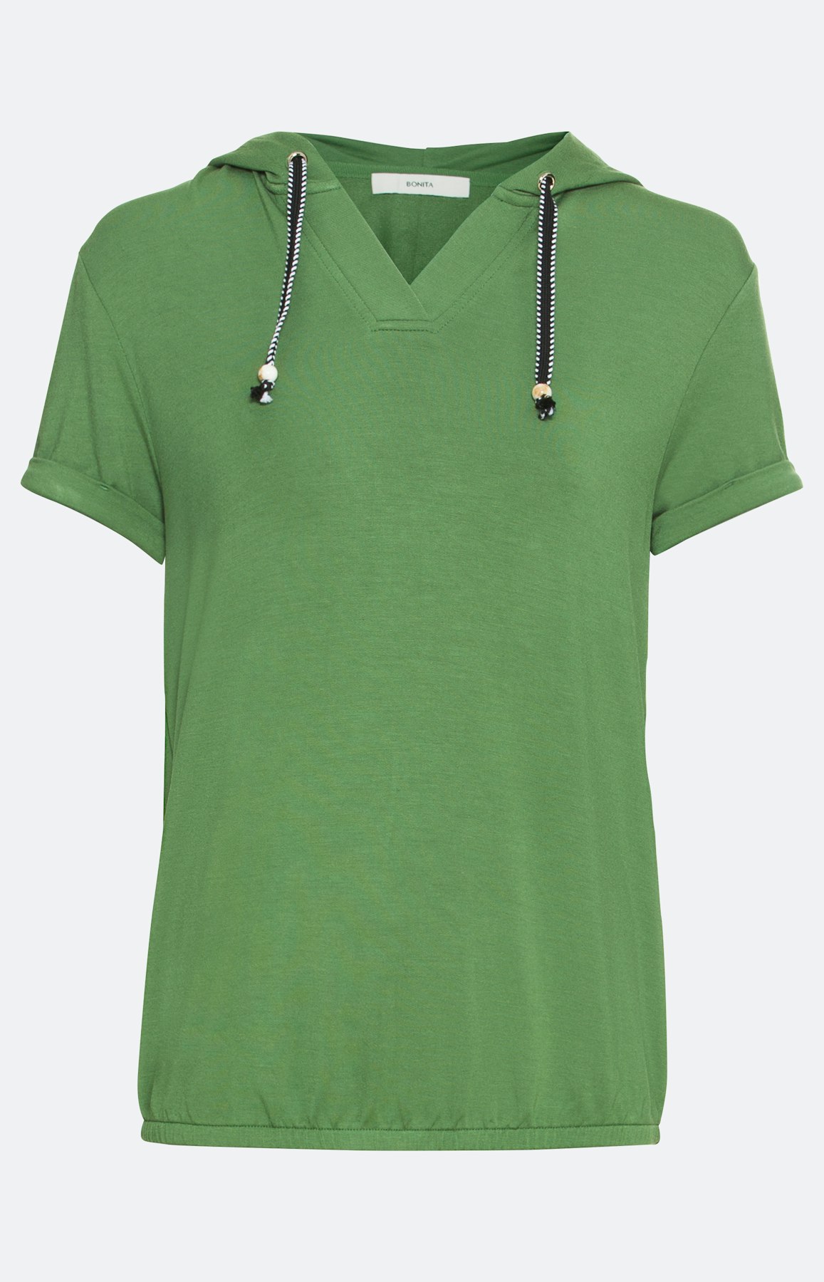 Capuchonshirt met korte mouwen