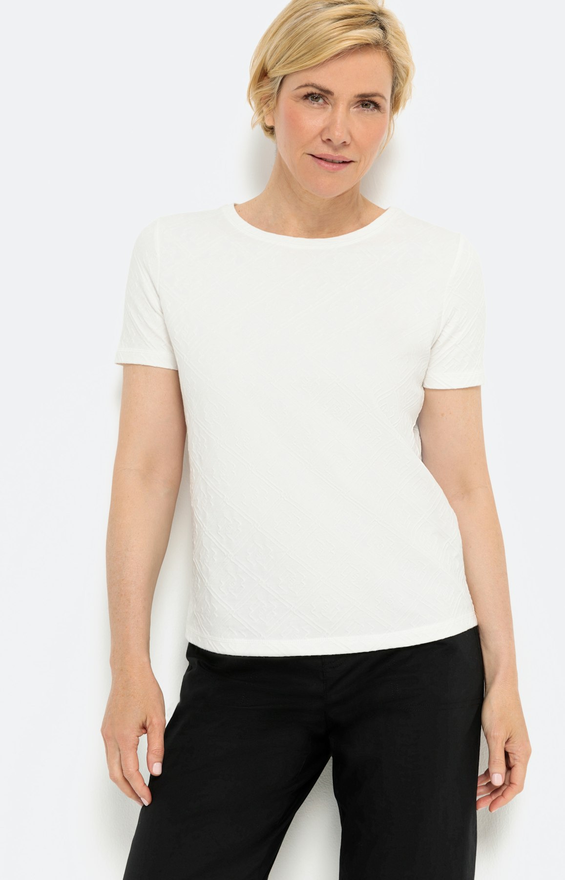 Effen shirt met korte mouwen