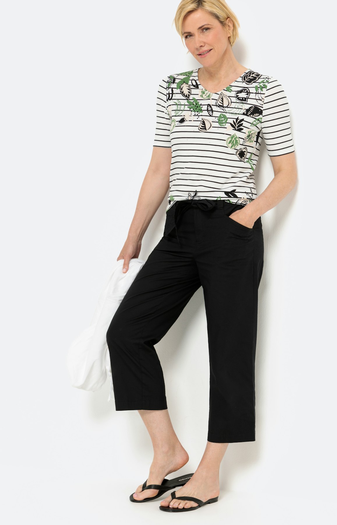 Shirt met korte mouwen en panneaux-print