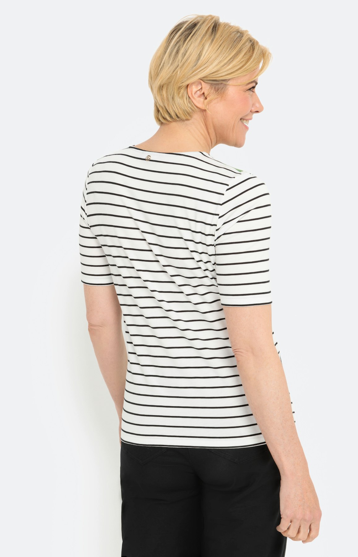 Shirt met korte mouwen en panneaux-print