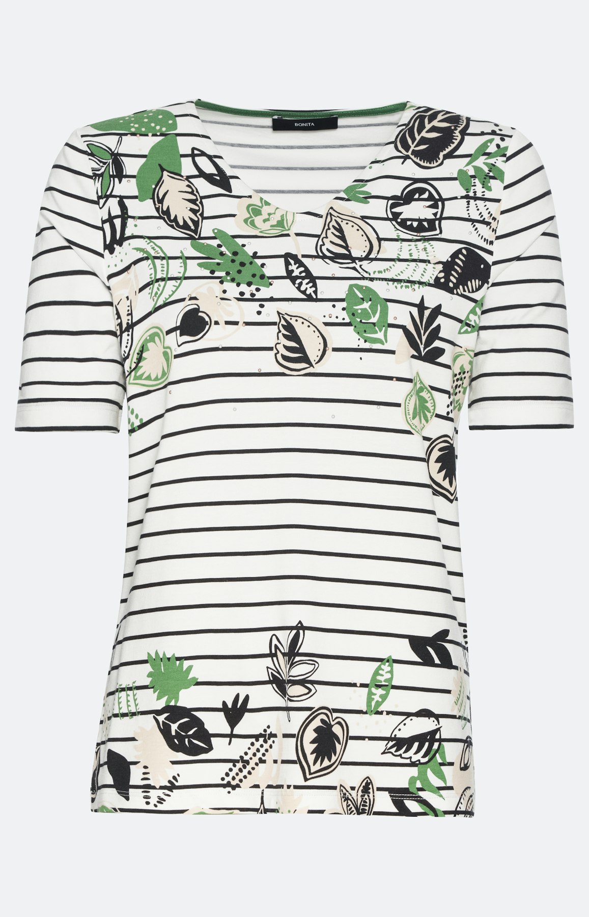 Shirt met korte mouwen en panneaux-print