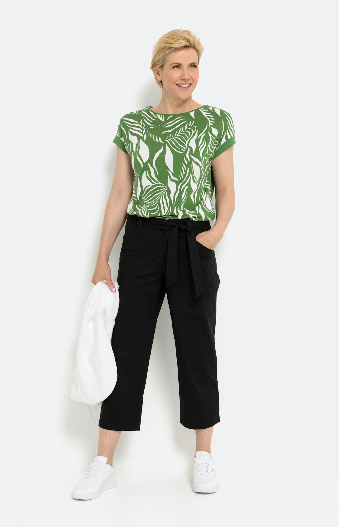 T-Shirt mit Frontprint, grün