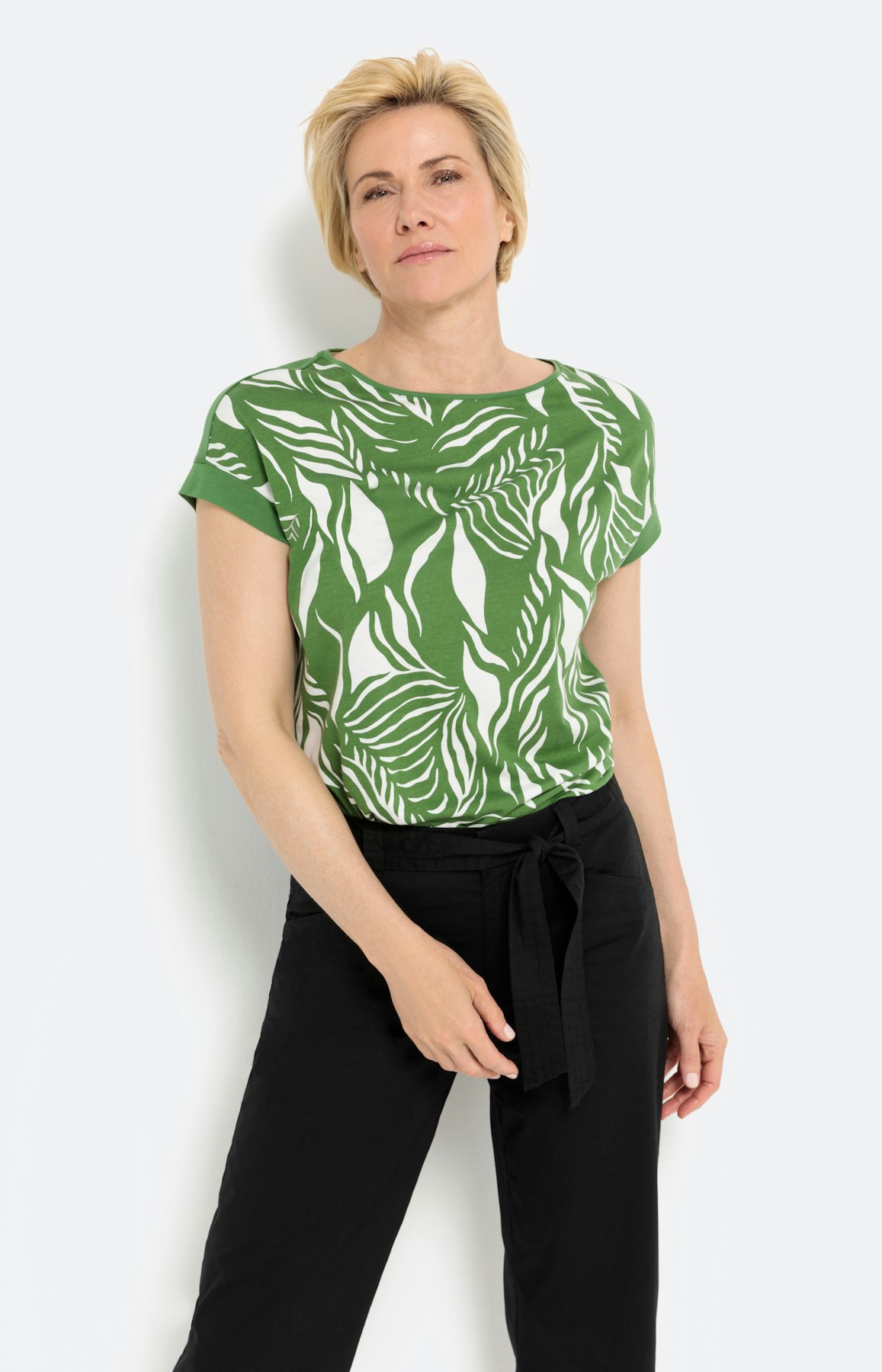 T-Shirt mit Frontprint, grün