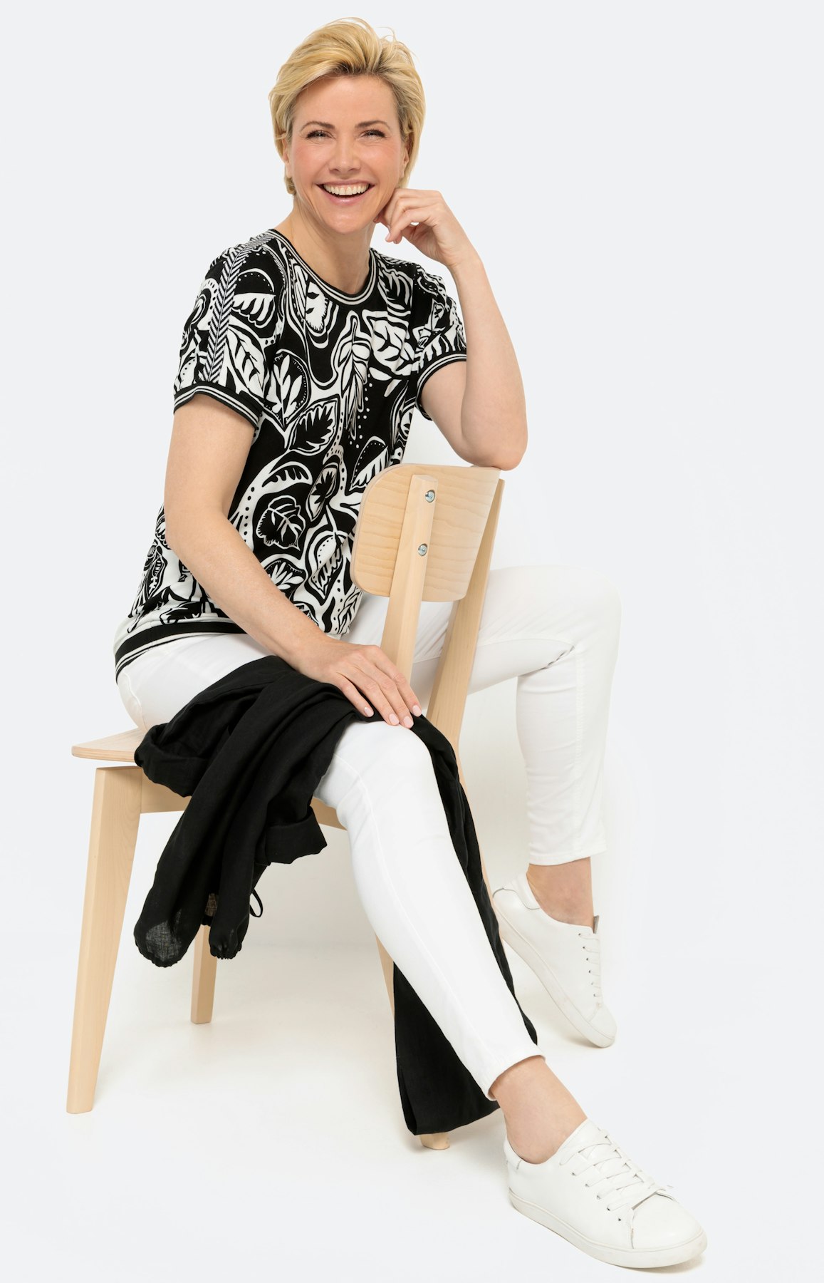 Gedessineerd T-shirt met korte mouwen