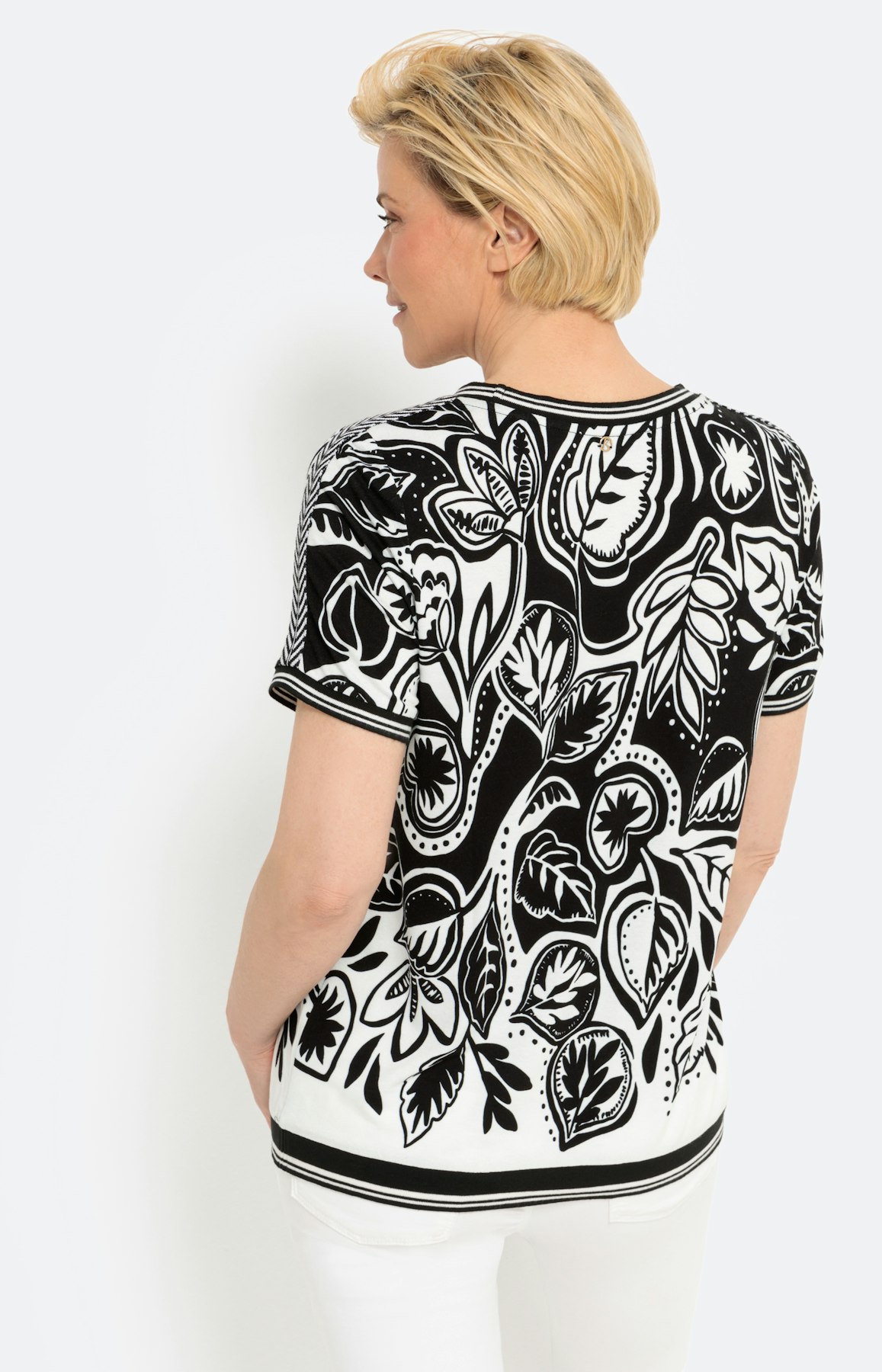 Gedessineerd T-shirt met korte mouwen