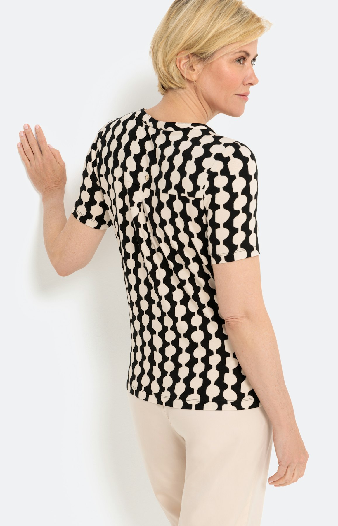 T-shirt van jersey met korte mouwen