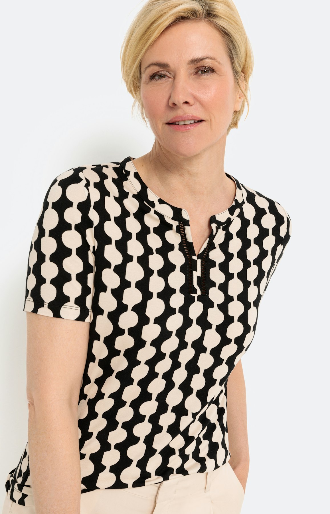 T-shirt van jersey met korte mouwen