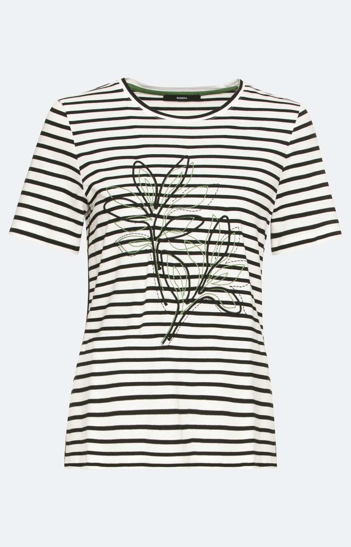 Gestreept shirt met korte mouwen