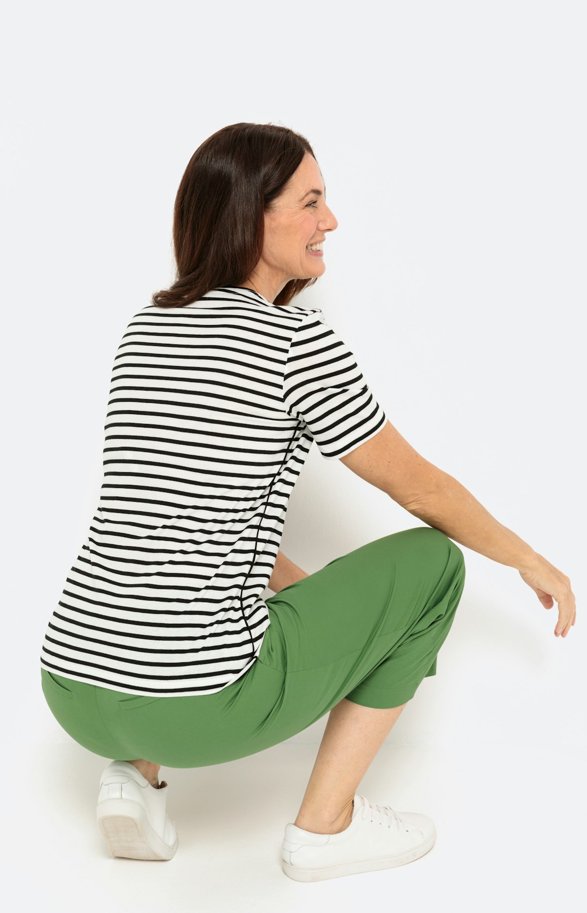 Gestreept shirt met korte mouwen