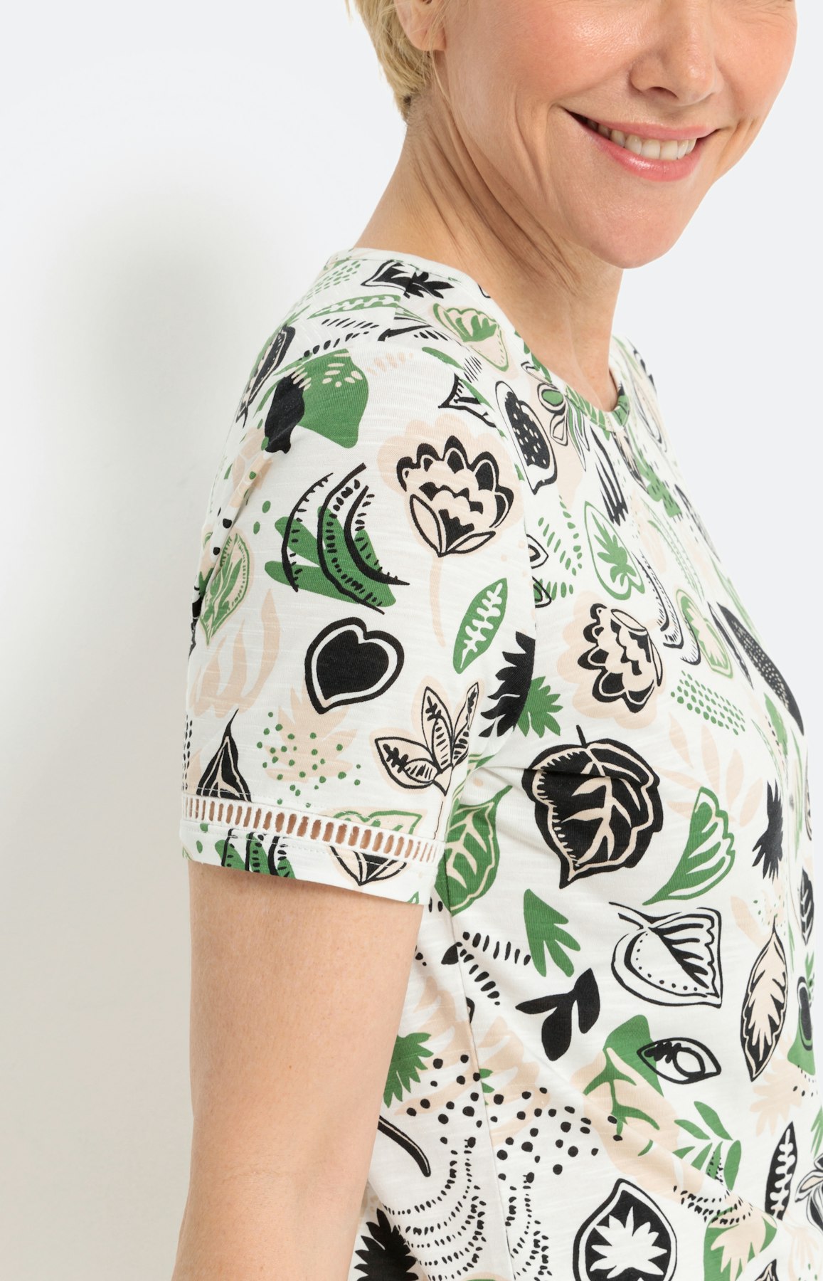 Gemustertes Shirt mit kurzem Ärmel