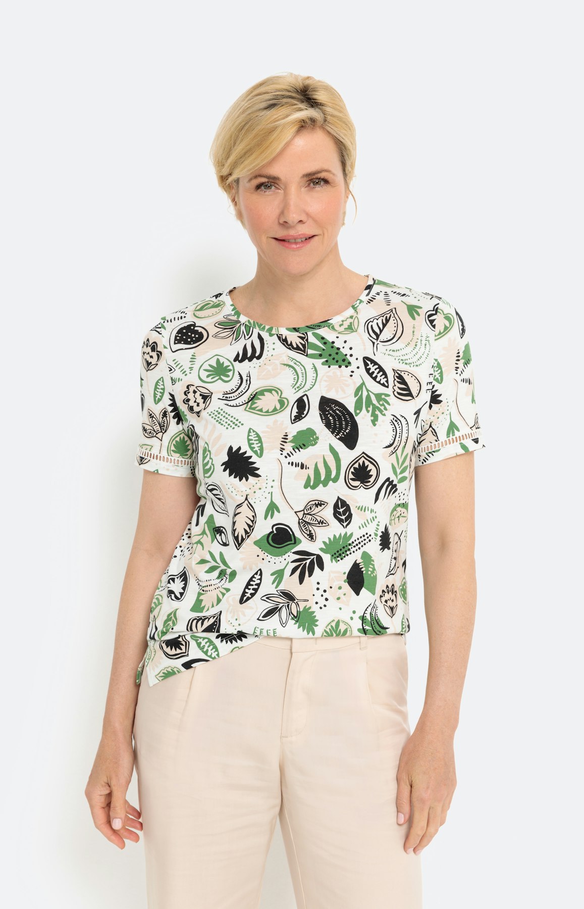 Gemustertes Shirt mit kurzem Ärmel