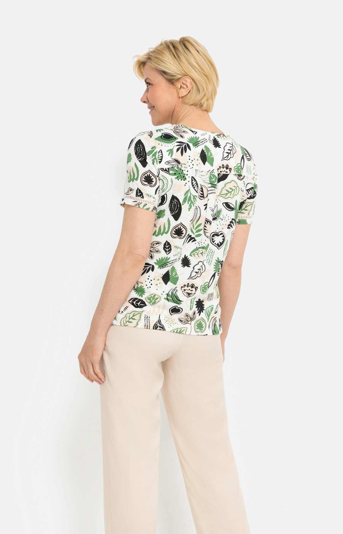 Gemustertes Shirt mit kurzem Ärmel