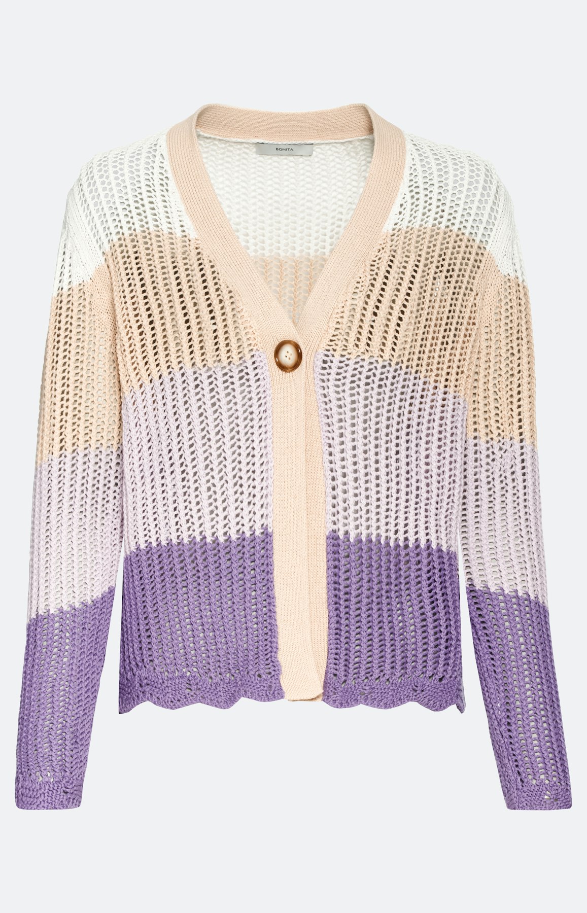Cardigan met lange mouw & colourblocking